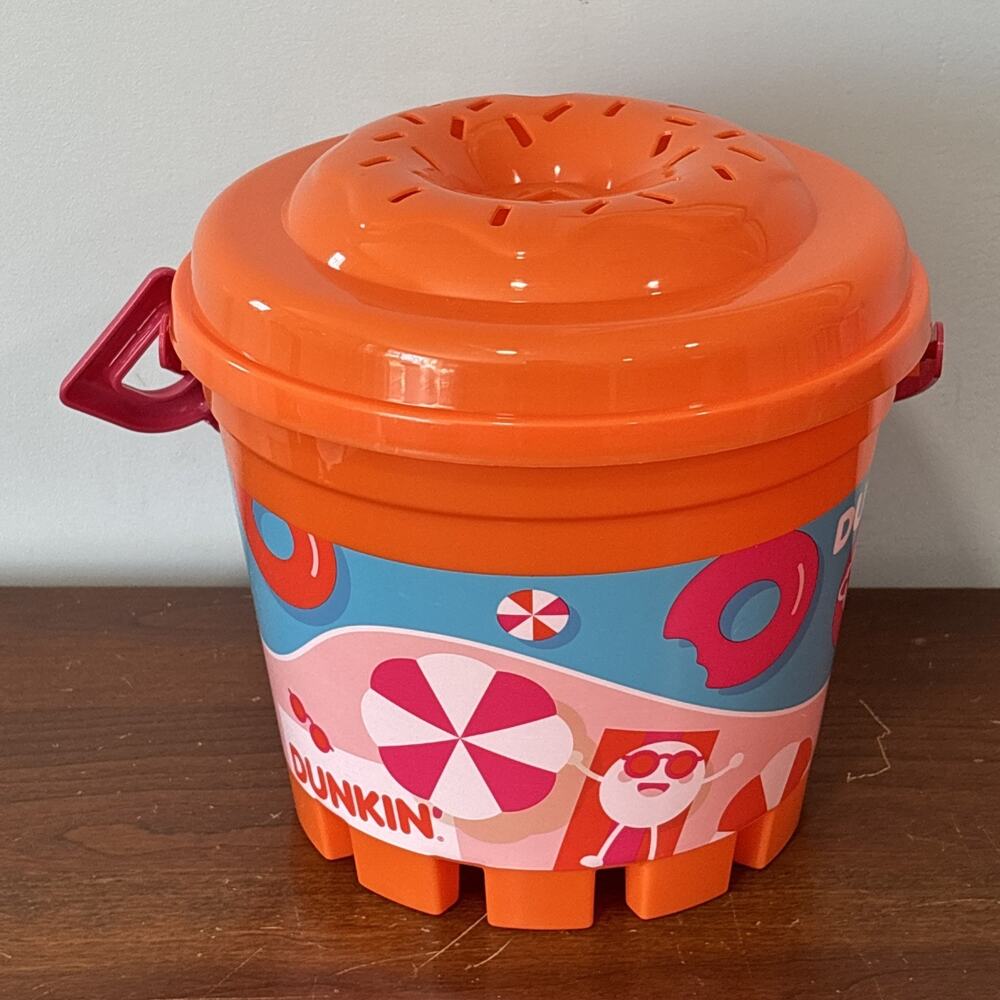 Dunkin Donuts Munchkin Beach Bucket Sand Shovel 2025 Limited Edition Summer - Picture 3 of 8